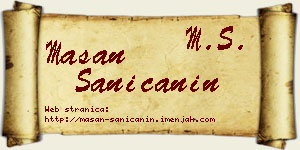 Mašan Saničanin vizit kartica